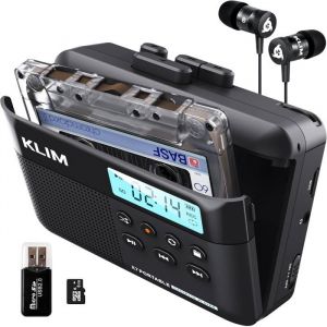 Cassette Player K7 - Lecteur Cassette Audio - Convertisseur Cassette Audio en MP3 - Microphone et Haut-Parleur int&eacute;gr&eacute;s Carte SD 8GB