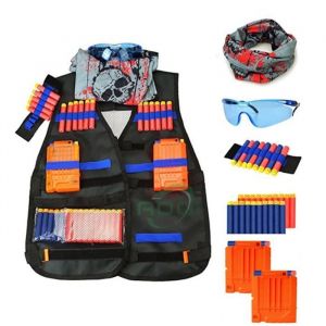 Gilet Tactique Enfant - WoWa® - Nerf N-Strike Elite - Avec Lunettes - Mixte - Plastique-Résine