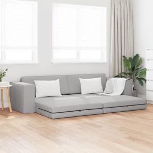 Moderne Canapé Relax convertible-Canapé Lit au Sol 2-en-1 Gris Nuage 245x150x605 cm Tissu - Canapé salon Mode @FR(439284)