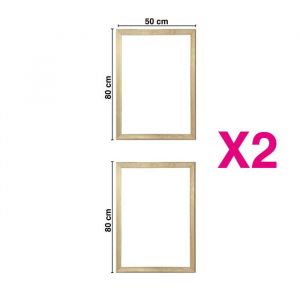 Lot de 2 kits pour moulures de porte en bois - &agrave; doucine - Pr&ecirc;t &agrave; coller et peindre - 99DECO