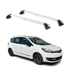 Barres de toit pour Renault Scenic III 2009-2016 Gris Argent&eacute; 2 pi&egrave;ces ABE