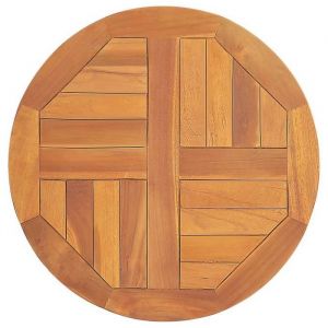 Petite prix Dessus de table - Plateau/Meuble - Bois de teck solide Rond 25 cm 50 cm @977833