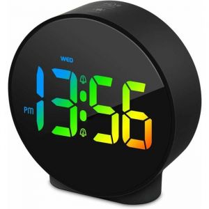 LED Petit R&eacute;veil Digital avec Affiche la Semaine 2 Alarmes avec Snooze Luminosit&eacute; R&eacute;glable Petite Horloge Num&eacute;rique Moderne