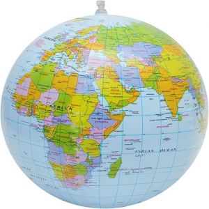 Ballon de plage - Globe - Globe gonflable - PVC de haute qualité - 16 pouces - Mixte