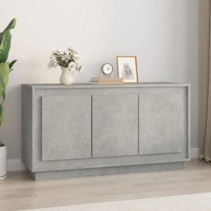 SALE 2025Meuble bas bahut vaisselier - Buffet - Gris béton - 102x35x55 cm - bois dingénierie267 Kg 7671