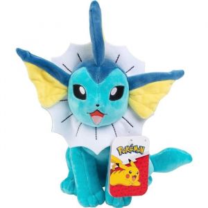 Peluche Pokémon Vaporeon 8 - Sous licence officielle - Jouet en peluche doux et de qualité - Évoli Evolution - Ajoutez Vaporeon à