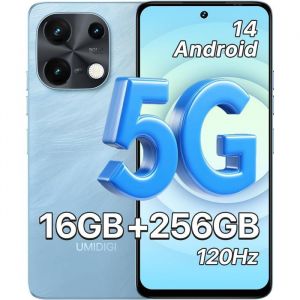 Smartphone UMIDIGI Note 100 5G Android 14 6.8 HD+ 16Go RAM 256Go 50MP Cam&eacute;ra