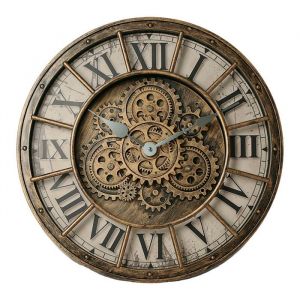 Horloge murale - ULISEM - Vintage industriel - Engrenages - 45 cm