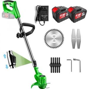 D&eacute;broussailleuse &eacute;lectrique Tondeuse &agrave; Gazon Tondeuse &agrave; Gazon Coupe-Bordure sans Fil au Lithium-ION Kit de d&eacute;broussailleuse W [677]
