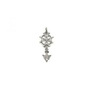 Pendentif Croix huguenote argent massif 925°°° garanti