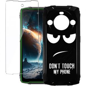 Coque Pour Blackview Bv8200 (6.5) Noir Housse + 1 X Verre Trempé Protection Écran Souple Silicone Étui Protection Bumper[COQ172]