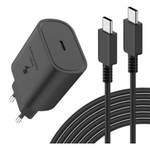 Chargeur rapide 25W Prise Cable USB Type C Charge pour Samsung Galaxy S25 S24 S23 S22 S21 S20 Plus Ultra Note 20 10 Ultra A52 A53