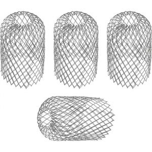 4 Filtres de Gouttière en Aluminium Flexible Diamètre 8cm Grille Grillage Stop Feuille Crépine Pare Feuille Cache Gouttière pour