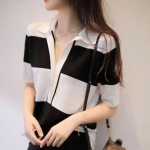 Femmes Casual O-Neck Plus Size Patchwork Chemisier &Agrave; Manches Courtes T-Shirt Haut Chemisier