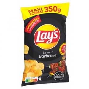 Chips Lays saveur Barbecue 350g/Sachet 2 sachets