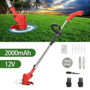 Coupe-bordure électrique sans filDésherbeur électrique12V 2000mAh 2 batteries 1 chargeur