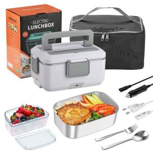 Lunch Box Premium Umami Tout-En-Un 2.5L &ndash; Chauffage Rapide 90W Double Tension 220V/12V avec Sac Isotherme Conteneur Inox 304