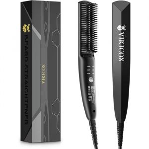 Lisseur Barbe Hommes Mini Lisseur Cheveux Brosse Rapide Des Ann&eacute;es 30Lisseur Chauffant Peigne &Agrave; Cheveux Ionique Pour Coiffer Une