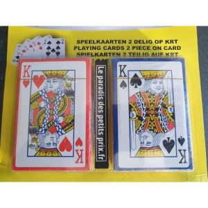 2 Jeux de 54 cartes - BENSON - poker bridge rami belote piquet manille - Blanc - Adulte