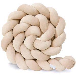 3 Brins Tresse de Lit Bebe Tour de Lit Bébé Tresse Tresse de Lit avec Velours Cristal et Coton PP Hautement Élastique( 2m)