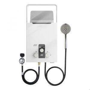 Chauffe-eau &agrave; Gaz 6LPM Chauffe-eau Instantan&eacute; 24KW Chauffe-eau Propane Butane Sans R&eacute;servoir Pour camping-car camping douche