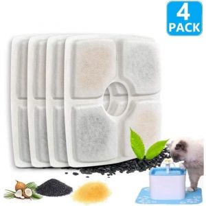 Filtre &agrave; Eau - Recharge pour Fontaine &agrave; Chat - Compatible Veken - Blanc - Int&eacute;rieur