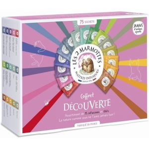 Coffret D&eacute;couverte 75 Sachets 12 Infusions et 3 Th&eacute;s Bien-&Ecirc;tre Relaxation Made in France Sans Ar&ocirc;mes Ajout&eacute;s Id&eacute;al Cadeau
