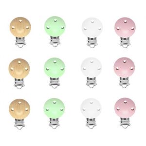 Attache SucetteAttache T&eacute;tineSucette Clips12PC Porte Sucette pour B&eacute;b&eacute; Attache T&eacute;tine Attach&eacute;e aux V&ecirc;tements 4 Couleurs