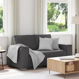 Moderne Canapé Loveseat-Canapé Relax convertible- Gris 120 cm en simili cuir - Canapé salon Mode @FR(511655)