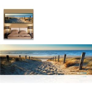 Tableau - TD® - Océan Plage - Toile Impression - Nature Morte - 30x90 cm