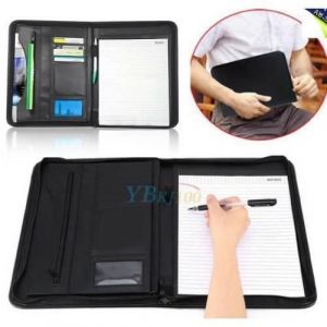 A4 zipp&eacute; Porte-documents Conf&eacute;rencier en similicuir Business YES-KOR