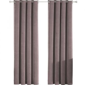 Ystyle Rideau Velours Thermiques Lot De 2 Rideau 100% Occultant 140&times;225cm Rideau Thermique Isolant Anti Froid Rose