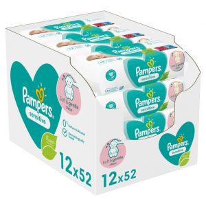 12x52 Lingettes Sensitive Pampers