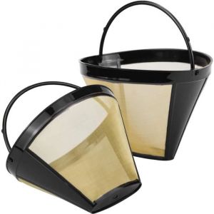 Filtre à Café Réutilisable 2pcs Filtre Permanent pour Machine à Café pour Faire du Café Manuel pour Filtration du Thé et du Café