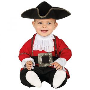 D&eacute;guisement combinaison pirate rouge b&eacute;b&eacute;