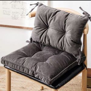 Coussins de Chaise avec Dossier 1 Lot de 2: Coussin dassise 43 x 43 cm et Coussin Dossier 43 x 30 cm Gris 2