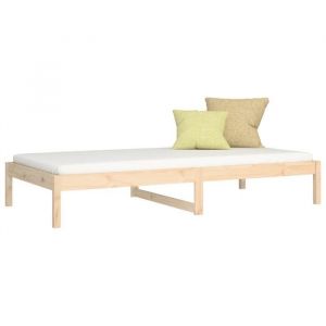 Lit banquette 2 places - Canapé/Lit de jour - multifonctionnel - 90x200 cm bois de pin massif CAL5316891