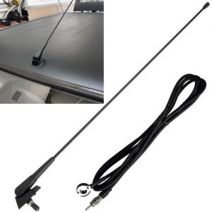 Pour Peugeot 106 205 206 306 309 406 Citroën Berlingo Kit dAntenne de toit de voiture noir(base + mât) +Câble dantenne Radio FM