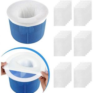 Chaussette Skimmer Filtre Jetable pour Skimmer Piscine & Spa Net Skim Nettoyage de Piscine Enlever Les Poils de Chien (30pcs)