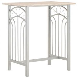 Ensemble Table de bar + 2 tabourets bar Mange-Debout - MAISON &946347 - Bois et acier - Industriel