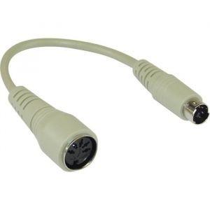 InLine® Adaptateur clavier  5 broches fiche DIN vers PS/2-Mâle Longueur : env. 10cm