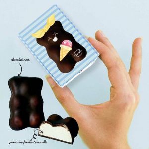 Ourson Guimauve XL et sa glace - Chocolat Noir