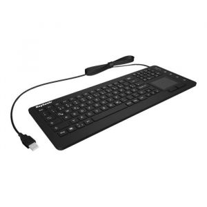 Clavier KeySonic KSK-6231 Inel avec pav&eacute; tactile r&eacute;tro&eacute;clair&eacute; USB - Noir