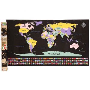 Poster à gratter  Carte du monde