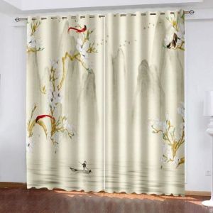 Rideaux Isolants Beau Paysage 3D - 3D Rideau Salon D&eacute;coration Polyester - Impression 80x160cm [8317]