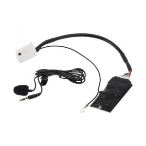 Faisceau de c&acirc;bles pour autoradio avec microphone X AUTOHAUX pour Audi A3 2008-2010 pour Audi A4/S4 Bluetooth AUX C&acirc;ble 195cm Noir