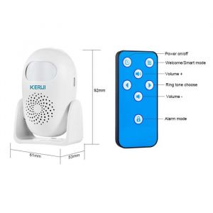 Alarme de s&eacute;curit&eacute; &agrave; domicile intelligente 110 dB Sonnette sans fil carillon de bienvenue alerte PIR d&eacute;tecteur de mouvement an