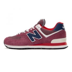 Chaussures Homme New Balance 574 Bordeaux - Lacets - Textile