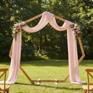 Arche - arceau Vidaxl Arche de mariage Marron Clair 221 x 92 x 216 cm