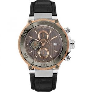 Montre homme - Guess - GC Bold - Chronographe - Cuir noir - 44mm